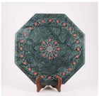 18'' antique green marble Table Top Inlay Pietra Dura Coffee center mosaic l2