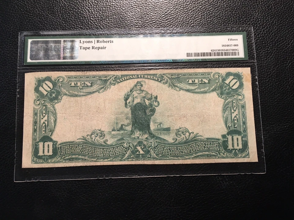 National bank note Oxford PA PMG 15 f Tape repair not on the market often - Image 2 of 3