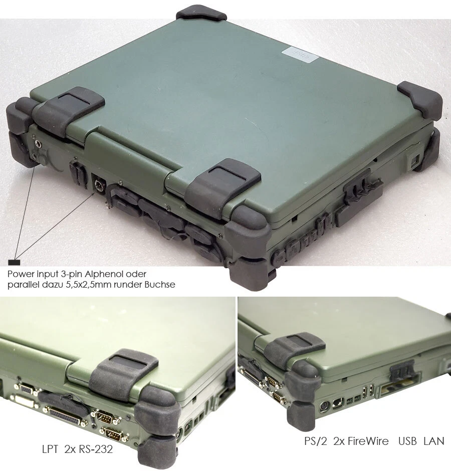 RODA ROCKY III+ NOTEBOOK 15" 38cm SSD RS-232 LPT PARALLEL MIT BAT WINDOWS 10 RO6 - Bild 2 von 4