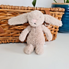 Jellycat Tiny Baby Beige Bashful Bunny - 5” Soft Toy Rabbit Retired Preloved (3)