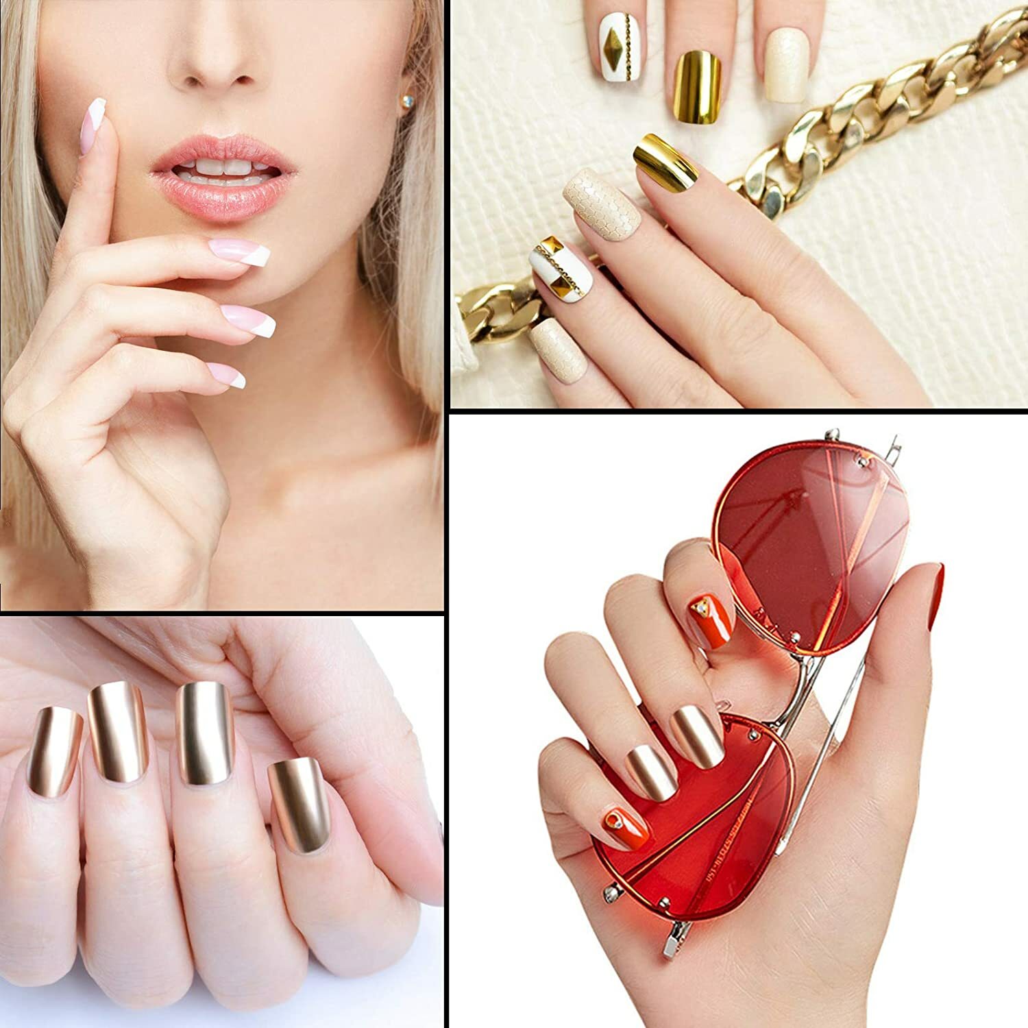 Short Half Cover Nail Tips French coffin Nail Tips for Acrylic Nails