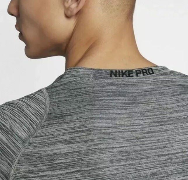 nike men's pro heather long sleeve fitted shirt
