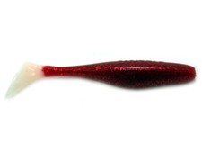 Jenzi River Shad Usa-Bass Soft plastic lure Glitter Red White Rubber Fish Perch