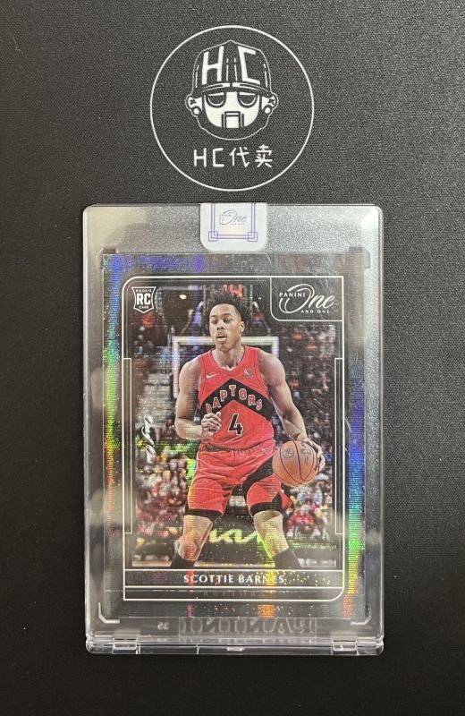 2021-22 Panini One and one Scottie Barnes RC Rookie black 1