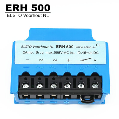 ELSTO Voorhout NL ERH 500 2Amp 555V AC Motor Brake Rectifier module 6-terminal