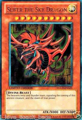 YGLd- Slifer the Sky Dragon -  YGLd-ENG01 - ULTRA HOLO Rare NM Legendary Decks