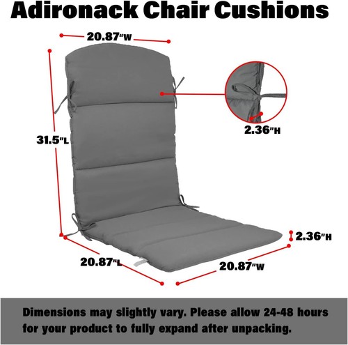Indoor Outdoor Furniture Replacement Cushions Patio Seating Grey - Picture 2 of 6