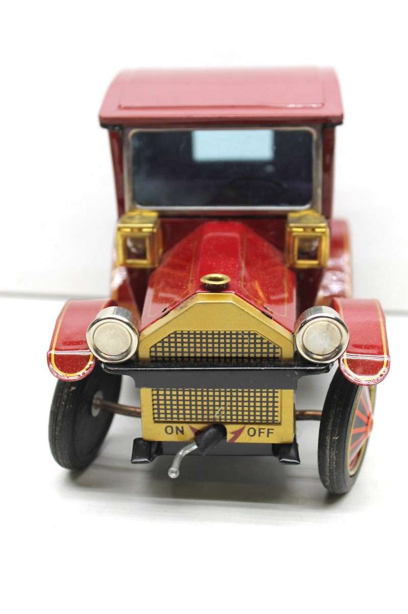 Vintage 1950s Rosko B/O Grand-Pa Car #1440 Tin Litho Battery