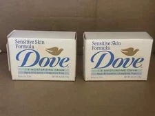 2 Pack VINTAGE Dove Sensitive Formula Soap 4.25 oz 1994 Lever USA