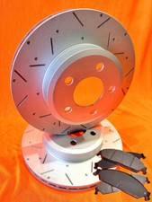 Dimple & Slotted Front Disc Rotors & Pads fit PEUGEOT 308 4 Door Hatchback 10-14