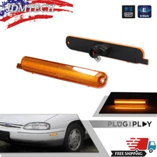 Amber Lens + LED Side Marker Lights For 95-01 Chevy Lumina & 95-99 Monte Carlo