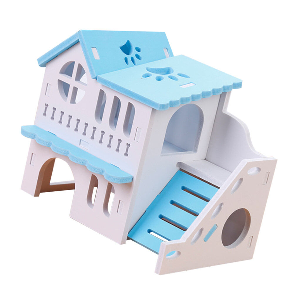 Hamster Cooling Bed Pet Small Animal Hideout Double Storey Villa Chew