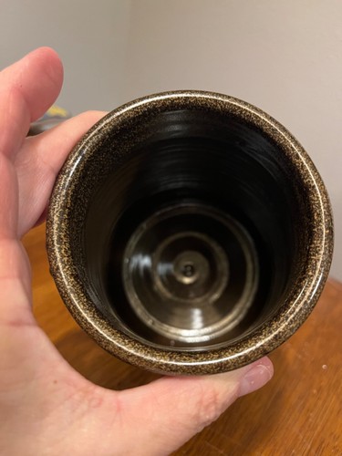 Hand thrown glazed pottery rice cannister Minnesota wild rice kitchen study jar - Picture 6 of 8
