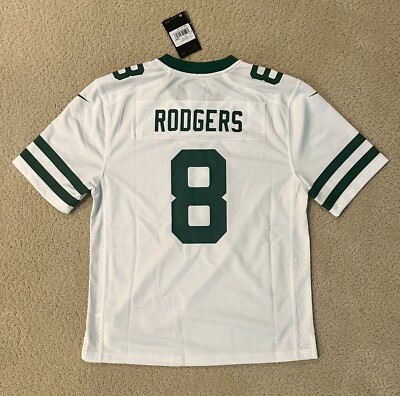 Nike Aaron Rodgers Color Rush On-Field NY Jets White Jersey, Youth