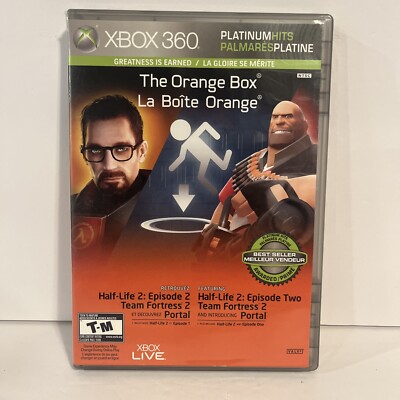 The Orange Box (Xbox 360, 2007) Platinum Hits Half-Life 2 CIB Complete Tested
