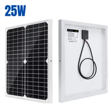 25W Solar Battery Maintainer Waterproof Car RV Boat Charger 12 Volt Battery Pack
