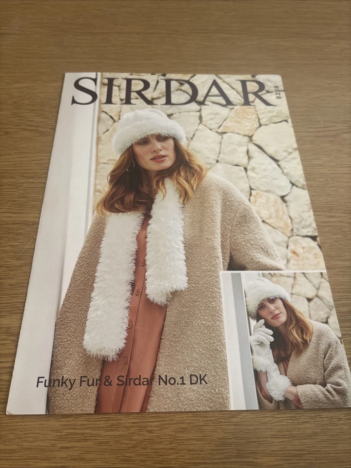 Sirdar 8238 Knitting Pattern Ladies Hat, Scarf & Gloves, Funky Fur. DK - Image 3 of 4