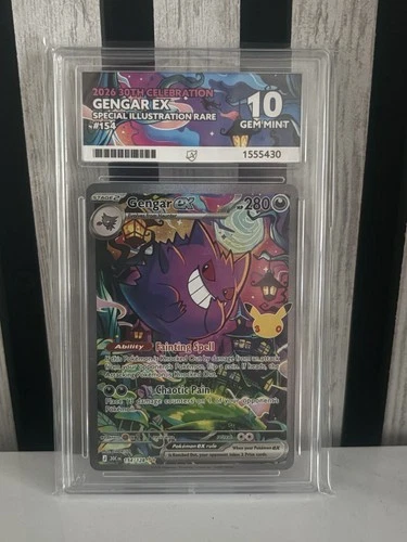 Pokémon TCG Gengar ex 2026 30th Celebration 154/128 SIR ACE Gem Mint 10