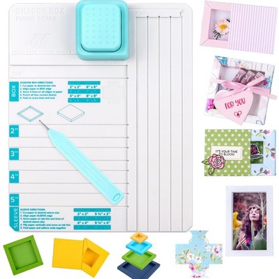 Shadow Punch Board for DIY Making 2''，3'', 4'', 5'' Shadow Boxes and Sleeves, Sha...