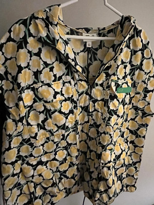 Diane Von Furstenberg x Target Size XL Yellow Poppy Packable Hooded Vest NWT
