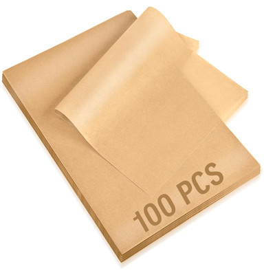 100Pcs Parchment Paper Sheets 9X13 in Unbleached Parchment Paper for Baking