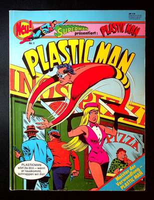 Plastic Man Nr. 1 (Ehapa, 1981) mit Sammel-Ecke, in Zustand 1- / 1-2
