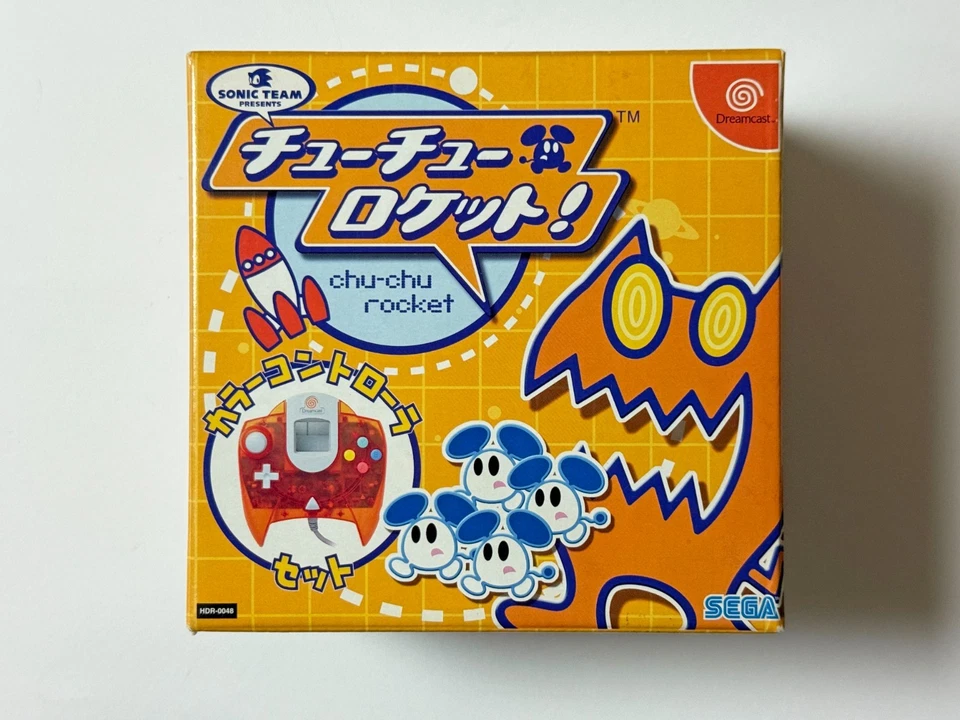 Dreamcast Chu CHu Rocket w/Controller Clear Orange DC Sega Big Box Game Japan - Image 2 of 4