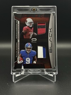 2024 Panini Black Marvin Harrison Jr Malik Nabers Dusk 2 Dawn Rookie Patch #6/10