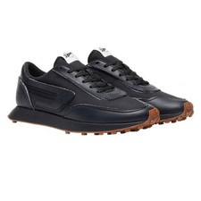 Scarpe da ginnastica Diesel S-Racer LC da uomo stringate in pelle casual stile di vita nere NUOVE