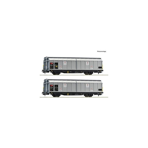 Roco 6600110 2-Piece Set: Sliding Wall Wagons, SBB Cargo H0 NEW In OVP-image