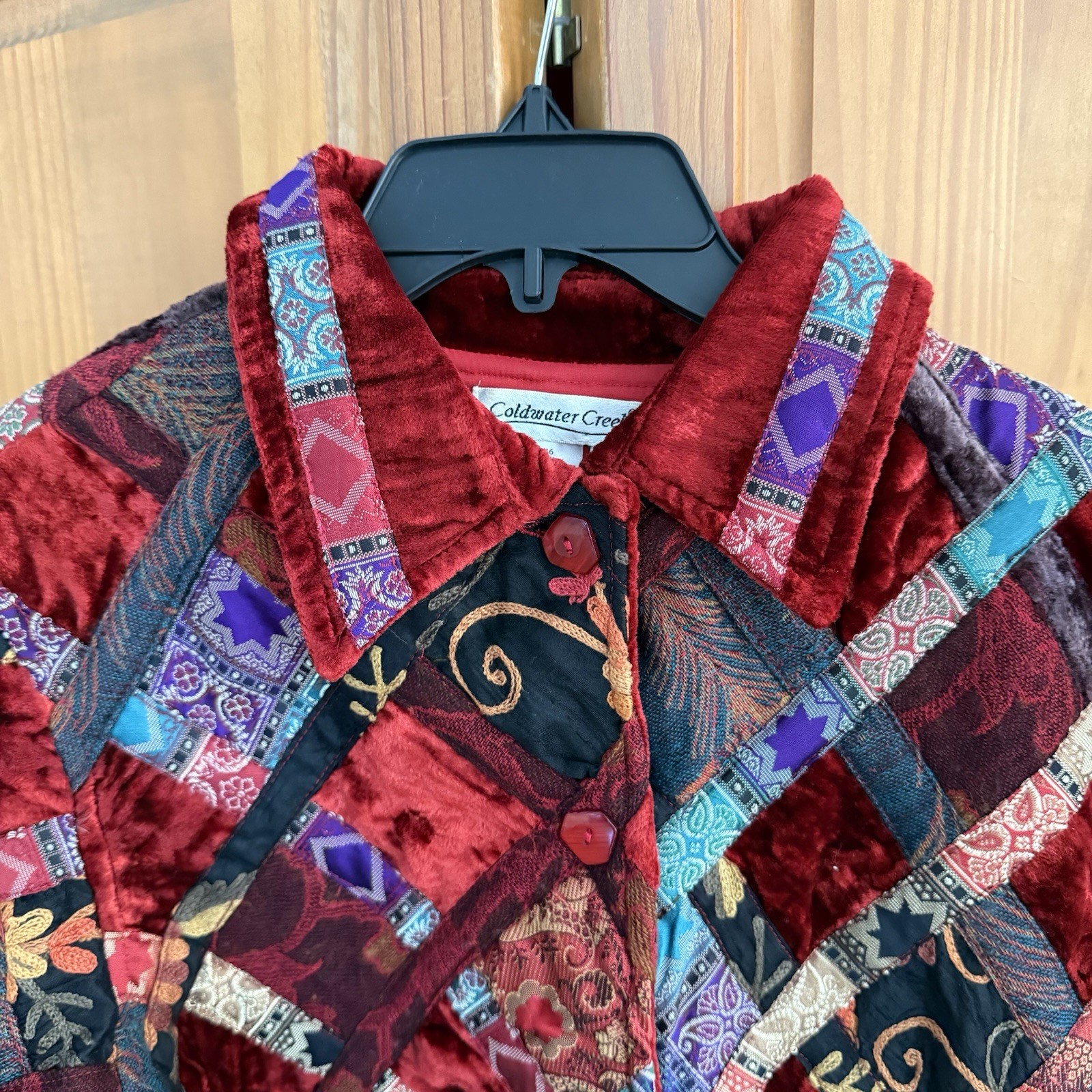 Coldwater Creek Patchwork Jacket Size Petite Medi… - image 3