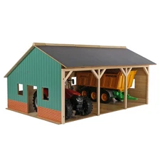 1/16 Farm Machinery 3 Bay Shed Equipment Barn Implement Building Storage 610340