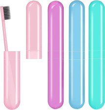 4 Pack Travel Toothbrush Case Portable Travel Toothbrush Holder Plastic Toothbru