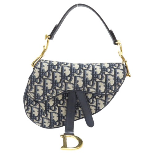 Mini bolso Dior Saddle azul Dior Jacquard oblicuo - Imagen 1 de 19