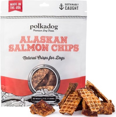  Crunchy Alaskan Salmon Chips   Single Ingredient Dog Treats with Wild