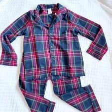 Gymboree Boys Pajama Sets Holiday Plaid Long Sleeve Collared S 5-6 New
