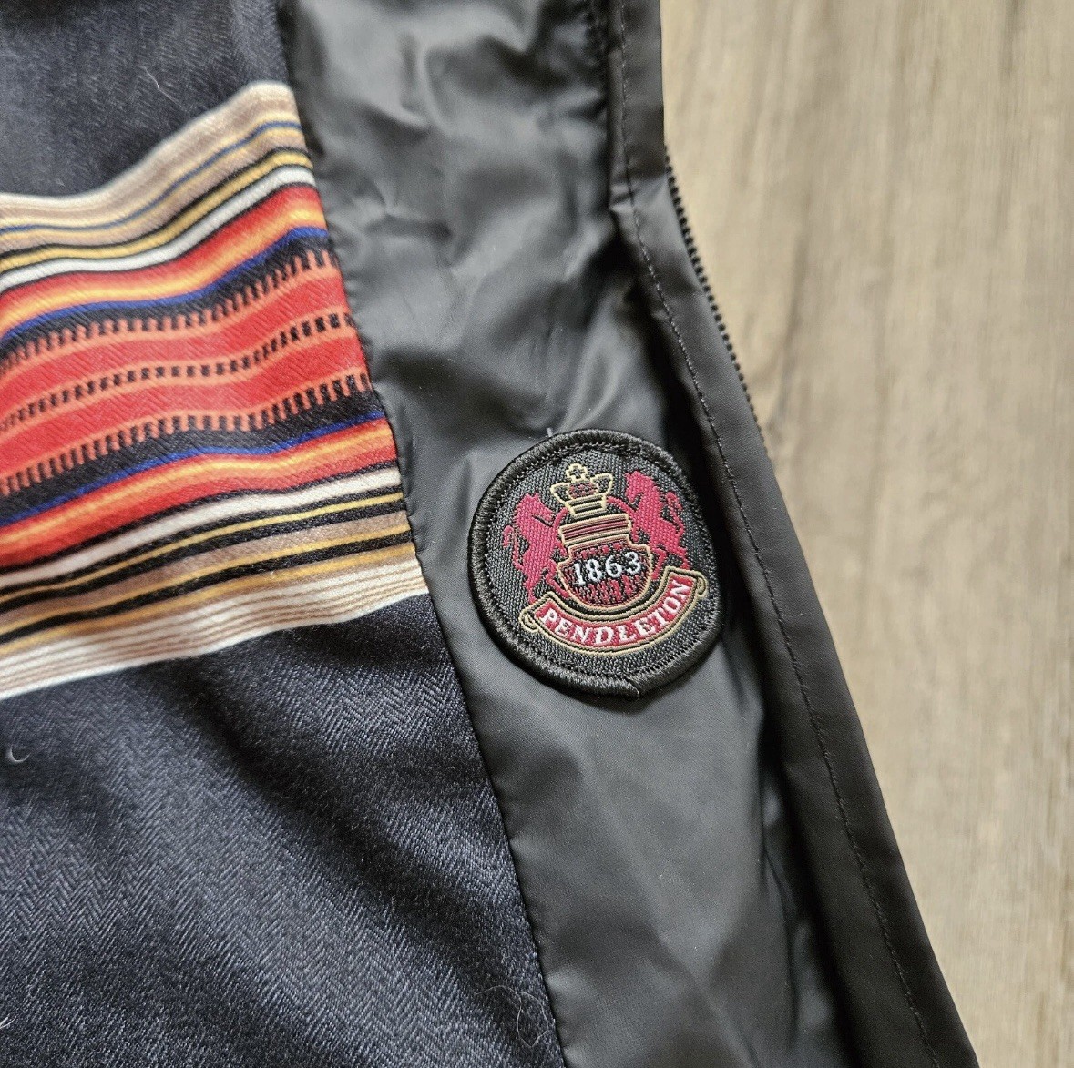 Pendleton Jacket Womens Large Black Fairbanks Wat… - image 13