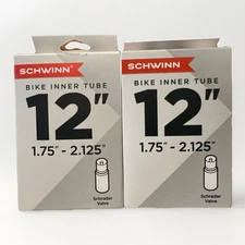 Schwinn 12" Bike Tire Tube Bicycle Inner Tube 1.75 inch - 2.125 inch(Set Of 2)