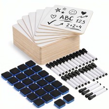 26 PCS 12.5x9 Inch Double Sided Dry Erase Lapboards Markers Erasers School