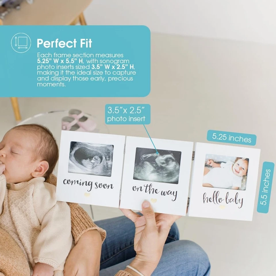 Pearhead Triple Sonograma 2.5x3.5 Pulgadas (Paquete de 1), Marco  Foto 2 de 4