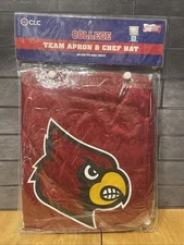Pro Specialties Group NCAA Louisville Cardinals Mens Chef Hat & Apron, One Size