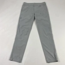 Lululemon Pants Mens 31 Gray Tech Chino Zip Pocket Athletic Stretch Logo Golf