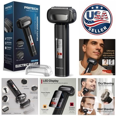 Gentle yet Powerful Electric Razor for Men - 150 Min Runtime & USB-C Charging