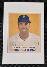 Edwin Duke Snider 1989 Bowman Reprint HOF Sweepstakes Brooklyn Dodgers