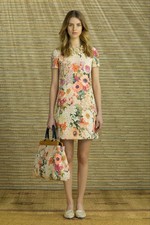 Tory Burch Garden Party Kaley Floral Mini Sheath Dress Tweed Women’s Size 0