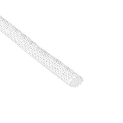 Silicone Rubber Fiberglass Insulation Retardant Sleeving 5mmx10M White
