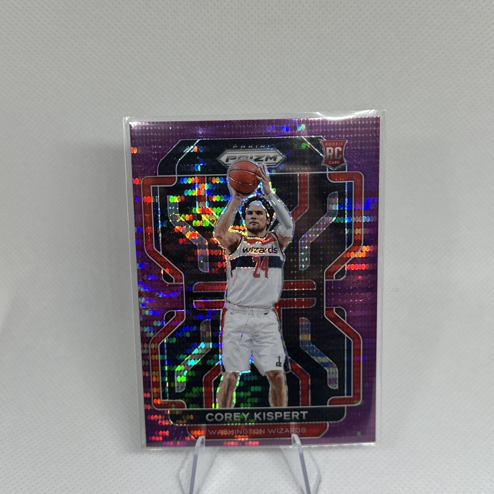 2021-22 Panini Prizm #275 Corey Kispert Purple Pulsar /35 Rookie RC