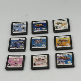 Nintendo DS Lite Black Handheld Console System Lot 9 Games, Case, Chargers Works