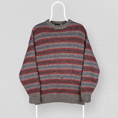 Eskimo Strick gemusterter Strickpullover Shetland reine Schurwolle Herren Medium 40