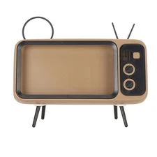 Decorative TV Style Phone Holder Desktop Mobile Phone Stand Coffee Color